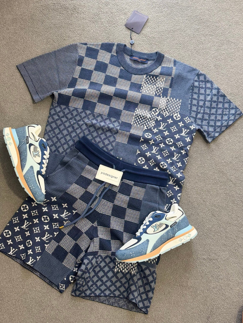 Louis Vuitton | Lv set (t-shirt and short) | Size S | Front View | yiodesigner.co.uk