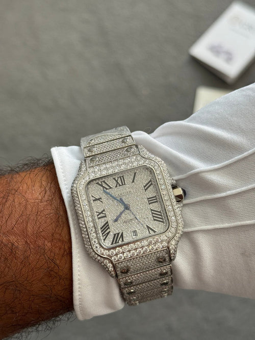 Cartier | Cartier watch moissanite top | Front View | yiodesigner.co.uk