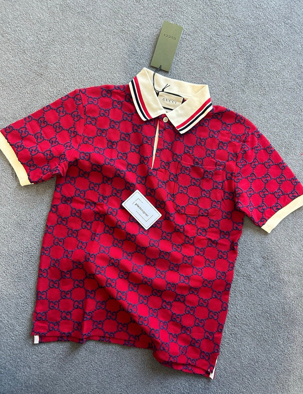 Gucci | Gucci polo red | Close-Up | yiodesigner.co.uk