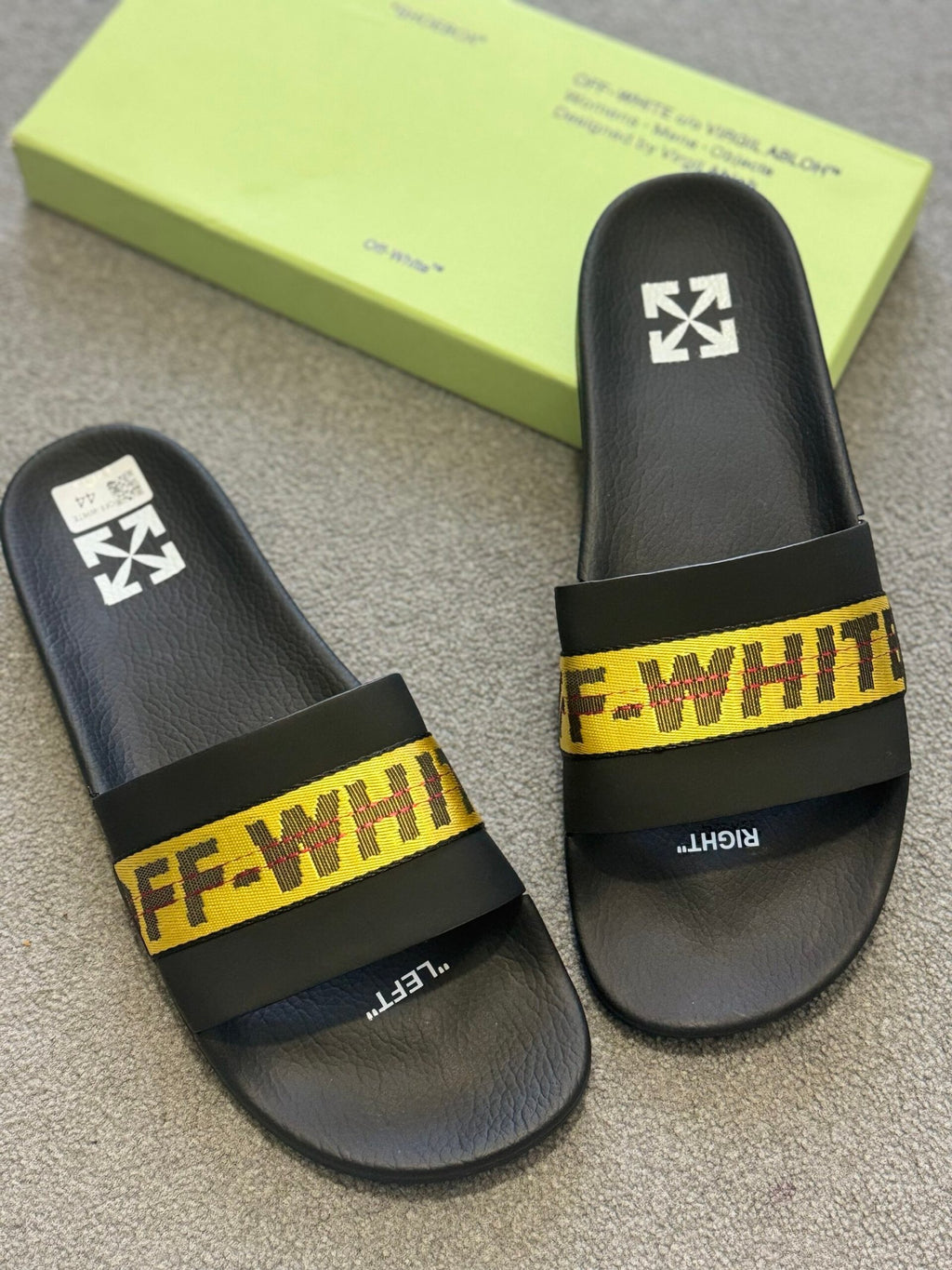 Off-White | Offwhite slider | Size 11 | Lifestyle Shot | yiodesigner.co.uk