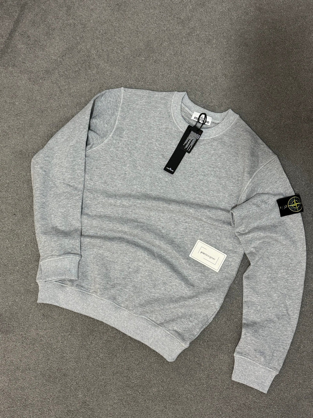 Stone Island | Stone island jumper grey | Side View | yiodesigner.co.uk