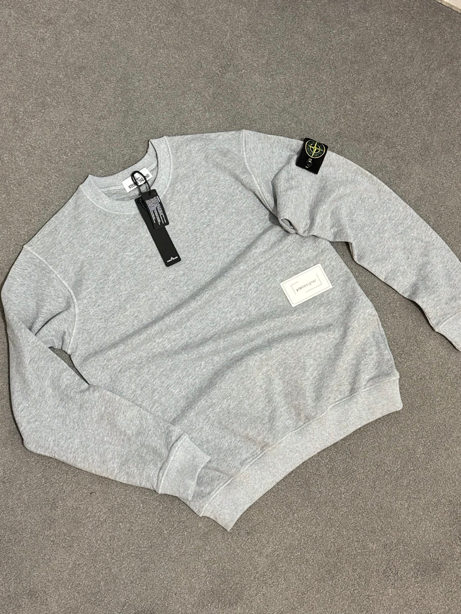 Stone Island | Stone island jumper grey | Size S | Back View | yiodesigner.co.uk