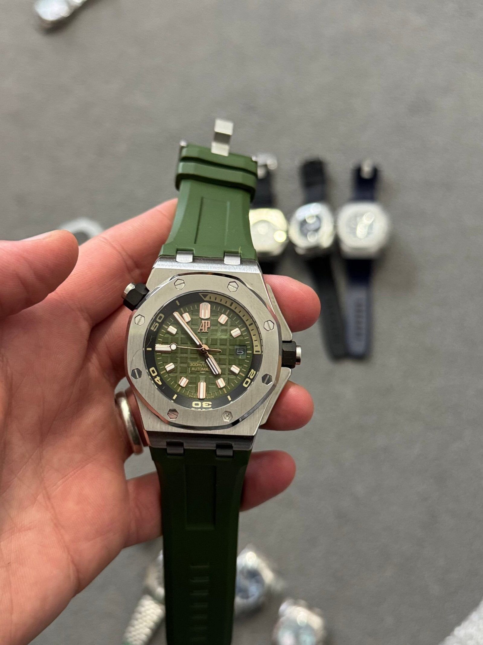 AP | AP watch Green | Front View | yiodesigner.co.uk