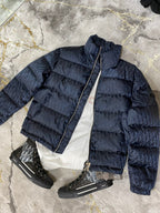 Dior | Dior oblique coat navy | Size S | Front View | yiodesigner.co.uk