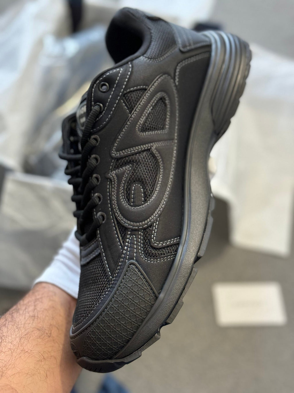 Dior | Dior x stone island b30 black | Label View | yiodesigner.co.uk
