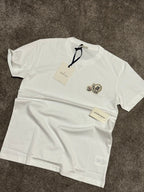 Moncler | Moncler t-shirt off-white | Label View | yiodesigner.co.uk