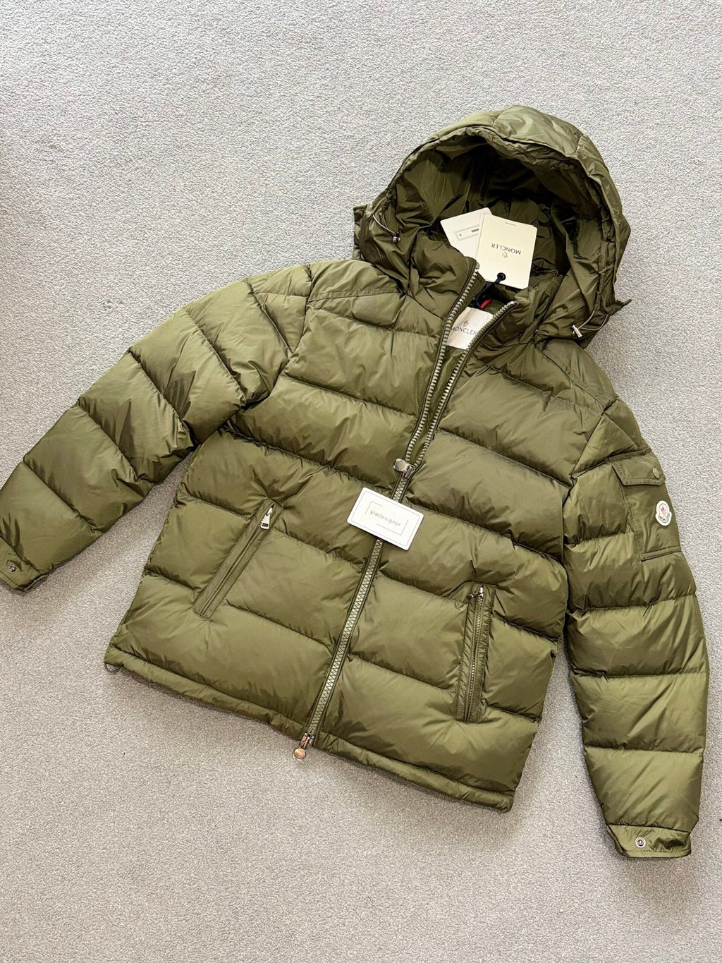 Moncler | Moncler coat | Black | Side View | yiodesigner.co.uk