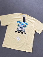 Rhude | Rhude t-shirt Beige | Size M | Back View | yiodesigner.co.uk