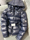 Moncler | Moncler maya navy (coat) | Size 6 | Label View | yiodesigner.co.uk