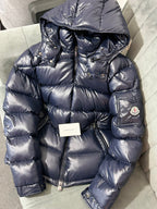 Moncler | Moncler maya navy (coat) | Size 6 | Label View | yiodesigner.co.uk