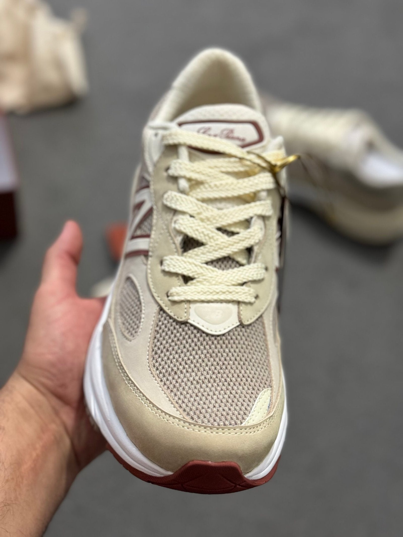 Loropiana | Loropiana x new Balance sneaker | Detail Shot | yiodesigner.co.uk