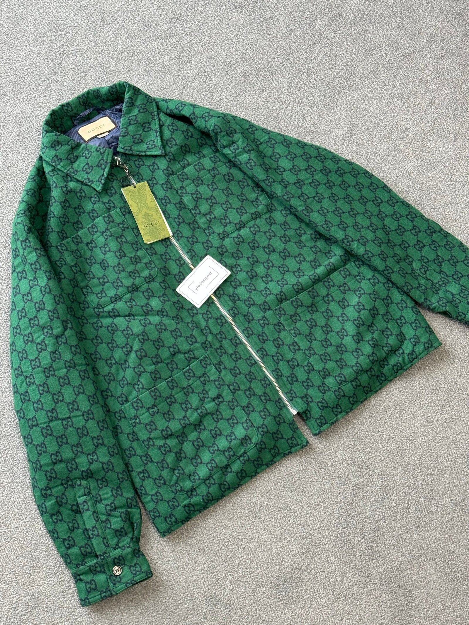 Gucci | Gucci padded light jacket | Detail Shot | yiodesigner.co.uk