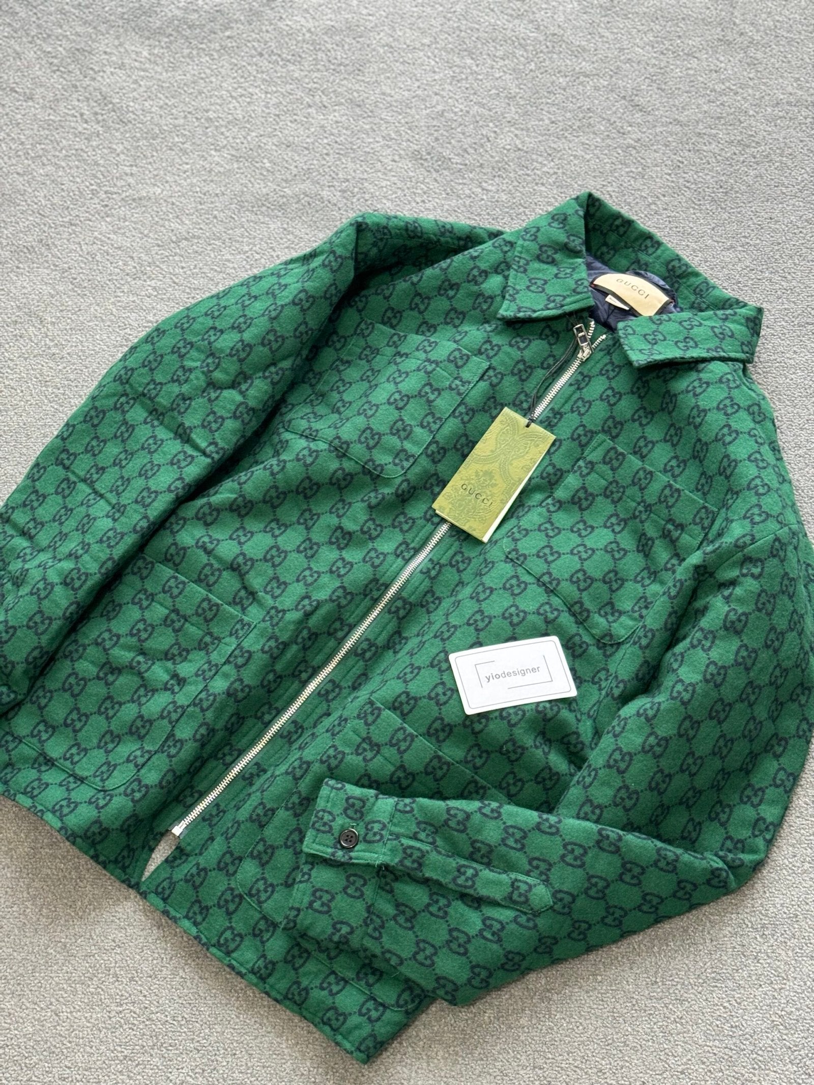 Gucci | Gucci padded light jacket | Side View | yiodesigner.co.uk