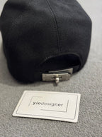 Hermes | Hermes cap all black | Back View | yiodesigner.co.uk