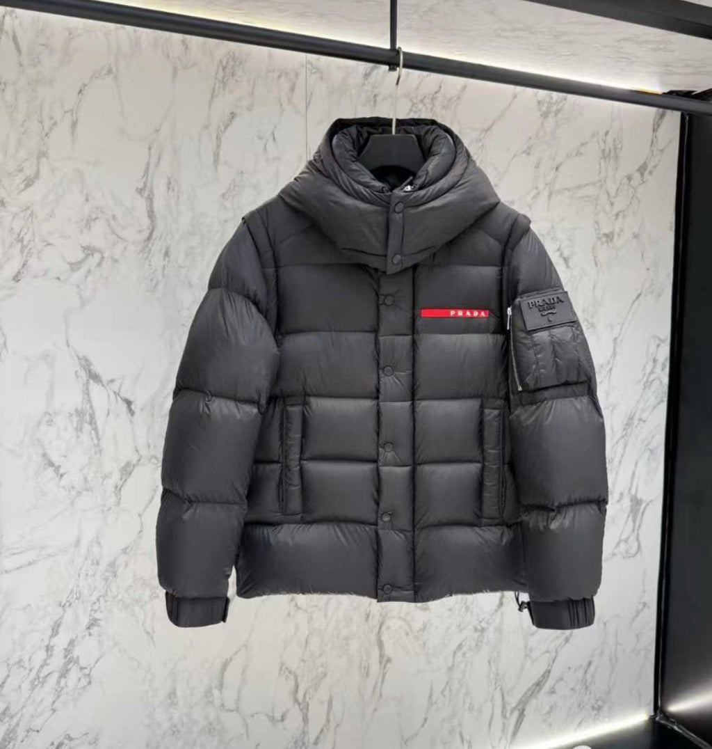 Prada | Prada puffer jacket | Size M | Back View | yiodesigner.co.uk