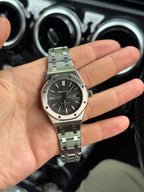 AP | AP royal oak 37 mm grey dial Silver watch | Back View | yiodesigner.co.uk